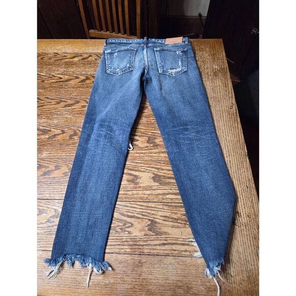 Moussy Vintage Glendele Denim Jeans Skinny Distressed Stretch Ankle Fray Size 28 - Picture 6 of 6